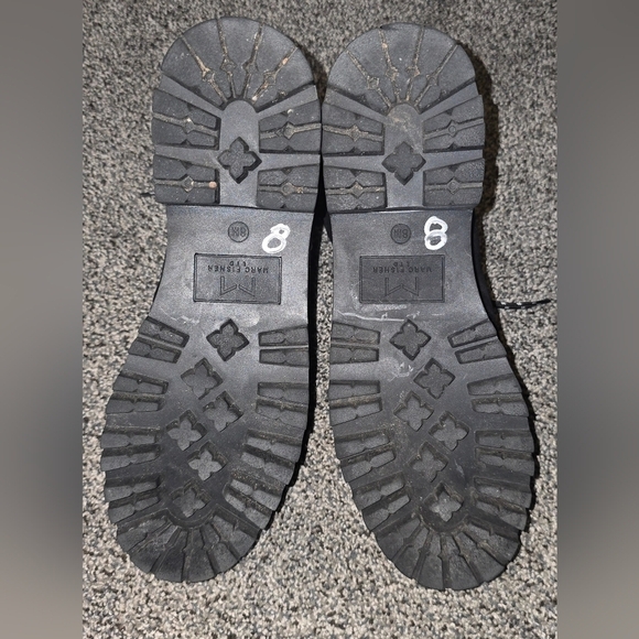 Marc Fisher LTD Innie Suede Lace-Up Hiker Boots Black Womens Dize 8 - Picture 4 of 12